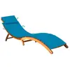vidaXL Chaise longue de jardin avec coussin Bois d'acacia solide