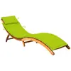 vidaXL Chaise longue de jardin avec coussin Bois d'acacia solide