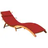 vidaXL Chaise longue de jardin avec coussin Bois d'acacia solide