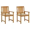 vidaXL Chaises de jardin avec coussins 2 pcs Bois d'acacia massif