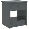 vidaXL Table de chevet Gris foncé 35x30x40 cm Bois de pin massif