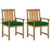 vidaXL Chaises de jardin avec coussins 2 pcs Bois d'acacia massif