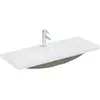 vidaXL Lavabo encastré avec robinet 101x39x18 cm Céramique Blanc