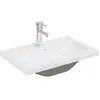 vidaXL Lavabo encastré avec robinet 61x39x18 cm céramique blanc