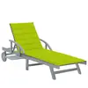 vidaXL Chaise longue de jardin avec coussin Bois d'acacia solide