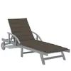 vidaXL Chaise longue de jardin avec coussin Bois d'acacia solide