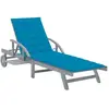vidaXL Chaise longue de jardin avec coussin Bois d'acacia solide