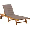 vidaXL Chaise longue de jardin avec coussin Bois d'acacia solide