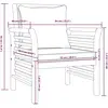 vidaXL Salon de jardin 4 pcs avec coussins Bois d'acacia solide