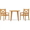 vidaXL Ensemble à manger de jardin 3 pcs Bois d'acacia solide