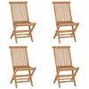 Chaises de jardin pliables 4 pcs Bois de teck massif vidaXL - n/a