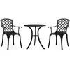 vidaXL Ensemble de bistro 3 pcs Aluminium coulé Noir