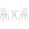 vidaXL Ensemble de bistro 3 pcs Aluminium coulé Blanc
