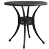 vidaXL Table de jardin Noir 78x78x72 cm Aluminium coulé