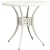 vidaXL Table de jardin Blanc 78x78x72 cm Aluminium coulé