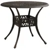 vidaXL Table de jardin Bronze 90x90x74 cm Aluminium coulé