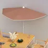 vidaXL Demi-parasol de jardin avec mât 180x90 cm terre cuite