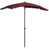 vidaXL Parasol de jardin avec mât 200x130 cm Rouge bordeaux