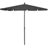 vidaXL Parasol de jardin avec mât 210x140 cm Anthracite
