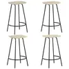 vidaXL Tabourets de bar lot de 4 bois de manguier massif