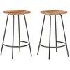 vidaXL Tabourets de bar lot de 2 bois d'acacia solide