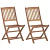 vidaXL Vidaxl Chaises Pliables D'extérieur Lot De 2 Bois D'acacia Solide