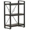 vidaXL Bibliothèque à 3 niveaux Noir 60x30x80 cm Bois de manguier