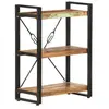 vidaXL Bibliothèque à 3 niveaux 60x30x80cm Bois de récupération massif