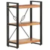 vidaXL Bibliothèque à 3 niveaux 60x30x80 cm Bois d'acacia massif