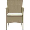 vidaXL Ensemble de salle à manger de jardin 11pcs Résine tressée Beige