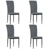 vidaXL Chaises à manger lot de 4 Gris foncé Velours