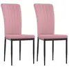 326097  vidaXL Chaises de salle à manger 2 pcs Rose Velours