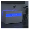 vidaXL Meubles TV avec lumières LED 2 pcs Blanc 60x35x40 cm