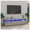 vidaXL Meubles TV 2 pcs avec lumières LED Gris béton 75x35x40 cm