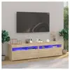 vidaXL Meubles TV 2 pcs avec lumières LED Chêne sonoma 75x35x40 cm