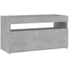vidaXL Meuble TV avec lumières LED Gris béton 75x35x40 cm