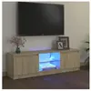 vidaXL Meuble TV avec lumières LED chêne sonoma 120x30x35,5 cm 804286