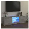 vidaXL Meuble TV avec lumières LED gris béton 120x30x35,5 cm