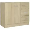 Armoire d'évier Chêne sonoma 63x30x54 cm Aggloméré Vidaxl Chêne sonoma