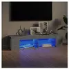 vidaXL Meuble TV avec lumières LED gris béton 135x39x30 cm