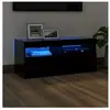vidaXL Meuble TV avec lumières LED noir 90x35x40 cm