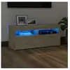 vidaXL Meuble TV avec lumières LED chêne sonoma 90x35x40 cm