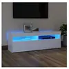 vidaXL Meuble TV avec lumières LED blanc 120x35x40 cm