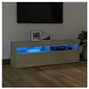 vidaXL Meuble TV avec lumières LED chêne sonoma 120x35x40 cm