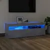 vidaXL Meuble TV avec lumières LED gris béton 120x35x40 cm