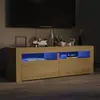 vidaXL Meuble TV avec lumières LED chêne sonoma 120x35x40 cm