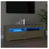 vidaXL Meuble TV avec lumières LED chêne sonoma 120x35x40 cm
