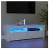 vidaXL Meuble TV avec lumières LED blanc 120x35x40 cm