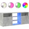 vidaXL Meuble TV avec lumières LED gris béton 120x30x50 cm