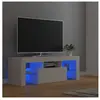 vidaXL Meuble TV avec lumières LED Blanc 120x35x40 cm
